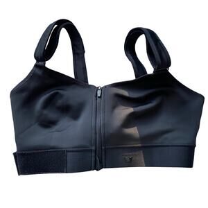 Shefit Flex Sports Bra Black and Silver Medium Impact Bra Size 3 Luxe